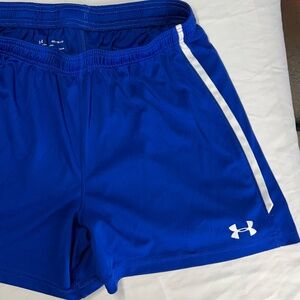 Under Armour Women's Shorts Blue/White Size Medium
